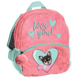 [000046301] Ruksak vrtićki pliš Studio Pets PQD-305 rozo-pastelno zeleni!!