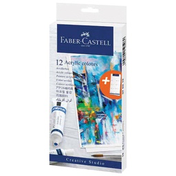 [000047041] Boja akrilna  20 ml pvc tuba 12boja Faber-Castell 379212 blister