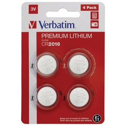 [000046000] Baterija litij dugmasta 3V pk4 CR2016 Verbatim 49531 blister