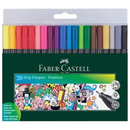 [000047060] Flomaster fineliner 0,4 mm Grip 20boja Faber-Castell 151620 sortirano blister