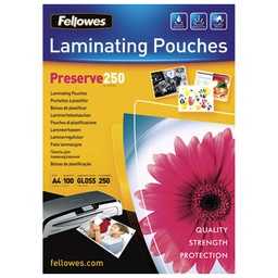 [000003366] Folija za plastificiranje 250my A4 sjajna pk100 Fellowes 5401802