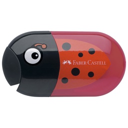 [000003399] Šiljilo-gumica pvc s pvc kutijom 2rupe Bubamara Faber-Castell 183526 crveno/crno