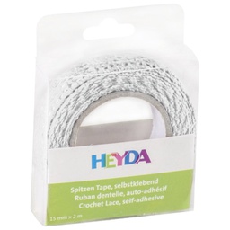 [000003464] Traka čipka ljepljiva tekstil 15mmx2m Heyda 20-35845 00 bijela blister!!