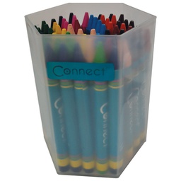 [000003653] Boje voštane 60boja pvc čaša Connect