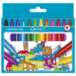 [000003737] Flomaster školski  12boja Jumbo Connect blister