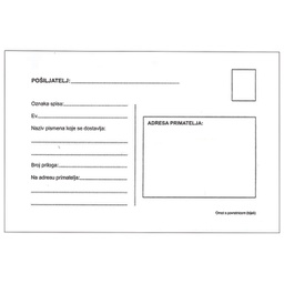 [000000363] Kuverte B6-BB s povratnicom 75g pk1000 Fornax