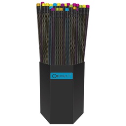 [000003807] Olovka grafitna HB s gumicom Black - točkice u čaši pk72 Connect sortirano