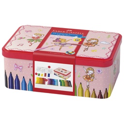 [000003959] Flomaster školski  33boje u metalnoj kutiji Connector Balerina Faber-Castell 155534