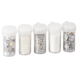 [000004116] Ukras za dekoriranje glitter mix Knorr Prandell 21-8105497 srebrno-bijeli blister