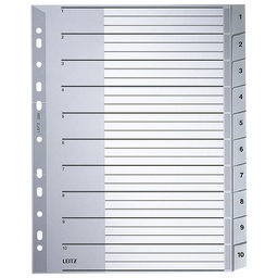 [000004294] Pregrada plastična A4 brojevi 1-10 Leitz 12800000 siva