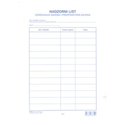 [000004389] Obrazac L-69a nadzorni list u bloku Fokus