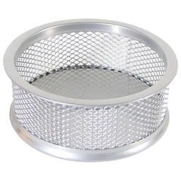 [000004434] Čaša za spajalice metalna žica fi-9,5xh-3,2 cm LD01-199 Fornax srebrna