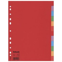 [000004473] Pregrada kartonska A4 kolor 12listova Economy Esselte 100202