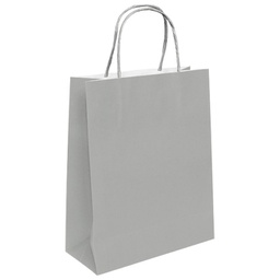 [000005294] Vrećice ukrasne natron 18x22x8 cm pletena ručka pk50 Duga srebrne