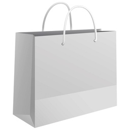 [000005757] Vrećice ukrasne 24x16x7 cm sjajna plastifikacija Fornax bijele