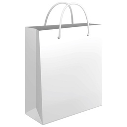 [000005763] Vrećice ukrasne 24x39x9 cm sjajna plastifikacija Fornax bijele