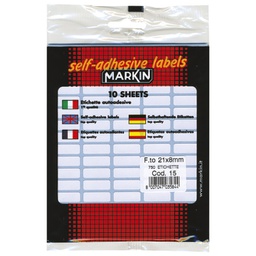 [000006498] Etikete slep  21x8 mm pk10L Markin 10015 blister