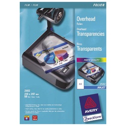 [000006589] Folija Ink Jet A4 OHP (za prezentacije) 110my pk50 Zweckform 2502 prozirna