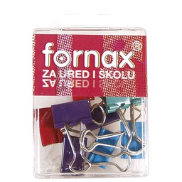 [000006724] Kvačice za papir 19 mm pk10 Fornax BC-30 sortirano blister