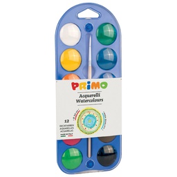 [000006734] Boja vodena fi 30 mm 12boja+kist Primo 107A12A blister