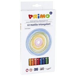 [000006736] Boje drvene  12boja Jumbo trokutaste+šiljilo Primo CMP.518MAXITRIS12 blister!!