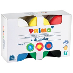 [000007055] Boja tempera za ruke   50g u čaši 6boja Primo 226TD50S