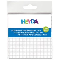 [000007107] Ljepilo obostrano,spužva 3x3 mm/2 mm Heyda 20-48890 05 bijelo blister