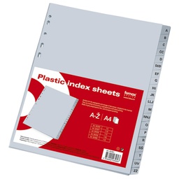[000007157] Pregrada plastična A4 A-Ž 20listova Fornax siva