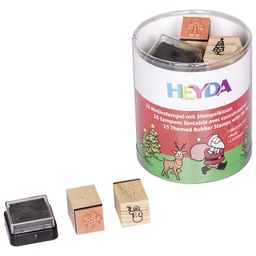 [000007255] Žig s motivom novogodišnji+jastučić pk15 Heyda 20-48884 80