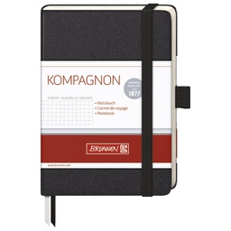 [000007264] Notes A6 karo 96L šamoa 80g s gumicom Kompagnon Brunnen 10-55218-05 crni