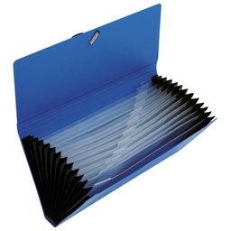 [000007325] Mapa za kućni budžet 12 pregrada s gumicom (ček) Lebez 2552-BL plava