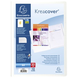 [000007466] Mapa uložna varena A4 s  10 fascikli "U" + džep Kreacover Exacompta 58109E bijela
