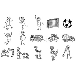 [000007578] Žig s motivom za dječake pk15 Heyda 20-48884 89!!