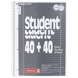 [000007600] Blok kolegij A4 crte+karo 80L perforacija+4rupe Brunnen 10-67974