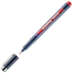 [000000607] Flomaster za tehničko crtanje profipen 0,7 mm Edding 1800 crveni