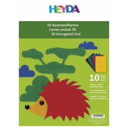 [000007989] Papir ukrasni dvoslojni rebrasti 3D 25x35cm pk10 Heyda 20-47135 95!!