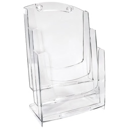 [000008056] Stalak za prospekte stolni-zidni A4 trodjelni okomit Arda 70A43 kristalno proziran