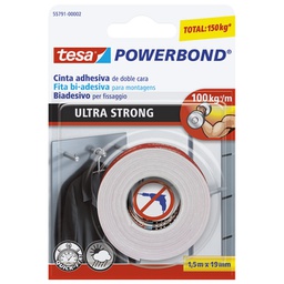 [000008071] Traka ljepljiva obostrana 19 mm/1,5m spužvasta Ultrastrong Tesa 55791-00001-00