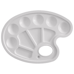 [000008341] Paleta slikarska ovalna 10 posudica Educa bijela