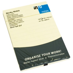 [000008348] Blok samoljepljiv 100x150 mm crte 100L Global Notes 5669-01 žuti