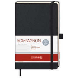 [000008618] Notes A5 crte 96L  80g šamoa s gumicom Kompagnon Brunnen 10-55227 05 crni