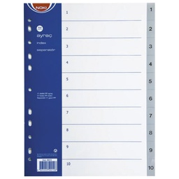 [000008707] Pregrada plastična A4 brojevi 1-10 Noki 59210 siva