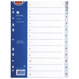 [000008708] Pregrada plastična A4 brojevi 1-12 Noki 59212 siva!!