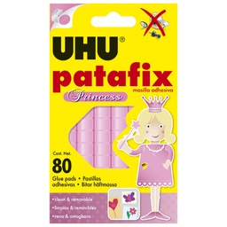 [000008936] Ljepilo-jastučići 65g 80x Patafix Princess UHU L0180780 rozo blister