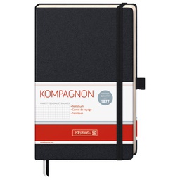 [000008943] Notes A5 karo 96L  80g šamoa s gumicom Kompagnon Brunnen 10-55228 05 crni