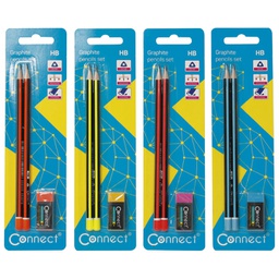 [000008960] Olovka grafitna HB trokutasta pk2+gumica Connect blister