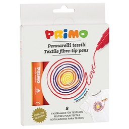[000009087] Marker za tekstil 4,1 mm 8boja Primo 611PENTX8 blister