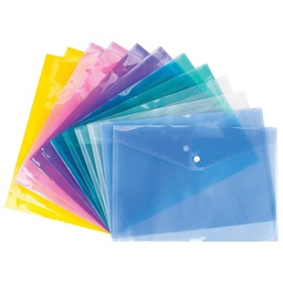[000009207] Kuverte s gumbom 240x180mm pp pk12 Siam 2147 prozirne sortirano