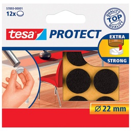 [000009313] Podložak filc okrugli 22 mm pk12 Tesa 57893-1 smeđi!!