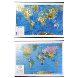 [000009793] Karta zidna svijeta-1:30.000.000 politička Questor